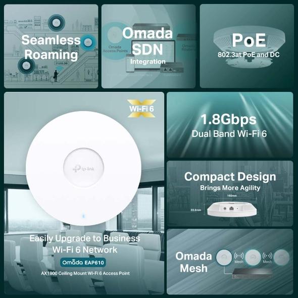 Omada EAP610 - WiFi 6, 2x2 Access Point