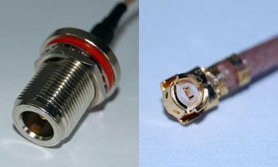 N-Female Bulkhead <> U.FL 25 cm