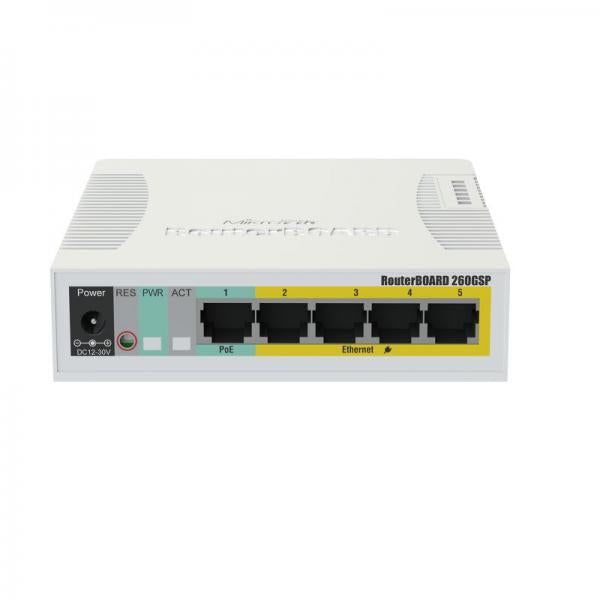 RB260GSP - 5 port gigabit switch + PoE