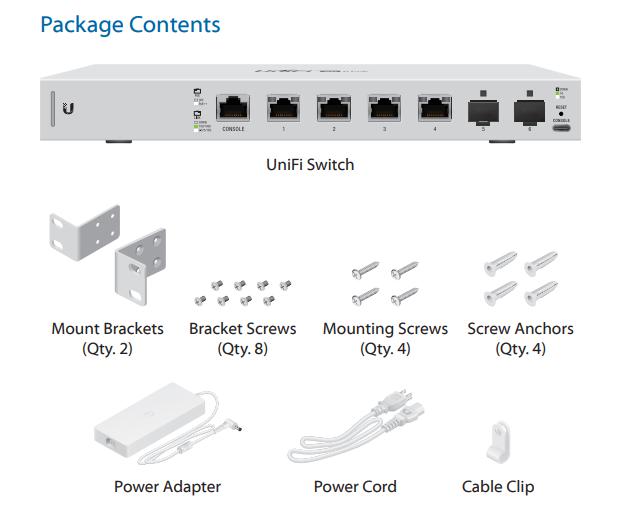 UniFi Switch XG - 6 poort, 210W PoE budget