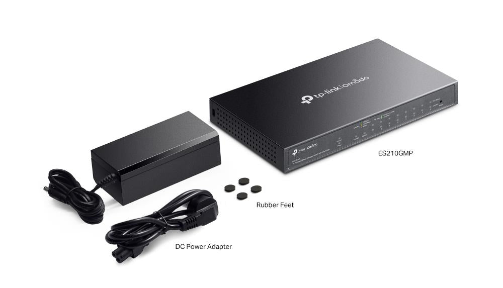 Omada ES210GMP - 10-Poorts GbE PoE+ Switch, 123W PoE budget
