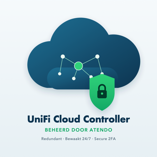 Atendo UniFi Cloud Controller — redundant, bewaakt, 2FA