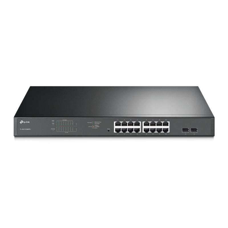 TL-SG1218MPE - 16-poorts GbE PoE+ switch, 192W PoE budget