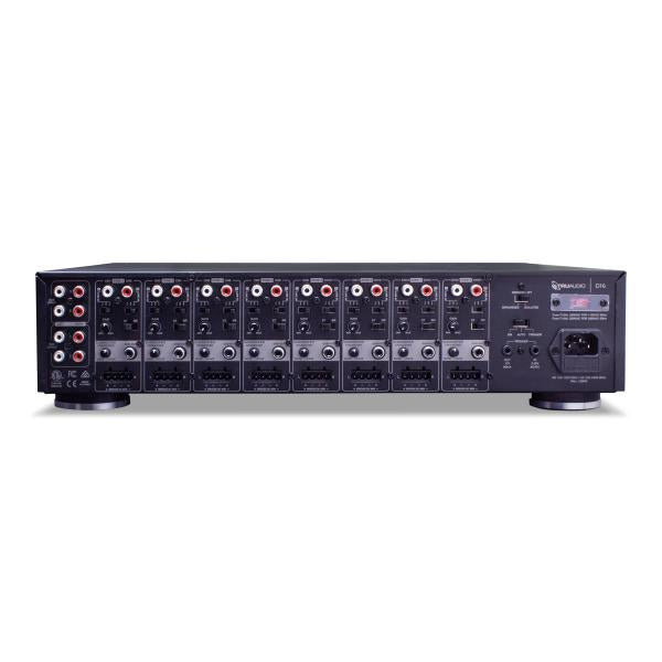 D16 - 16 Channel, 8 zone class D amplifier. 75 w/ch all channels driven.