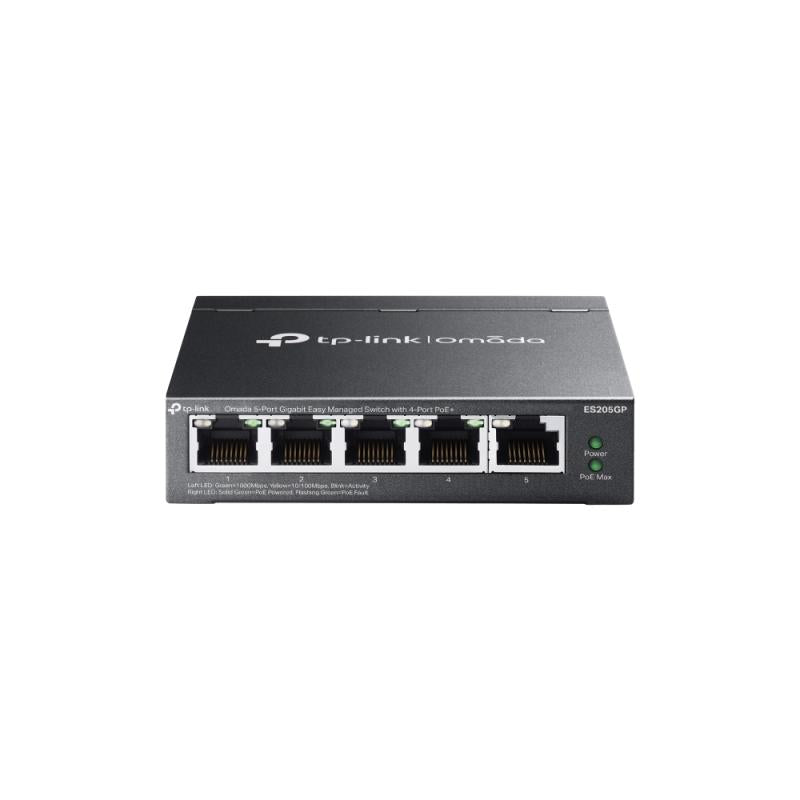 Omada ES205GP - 5-Port GbE PoE+ switch, 65W PoE budget
