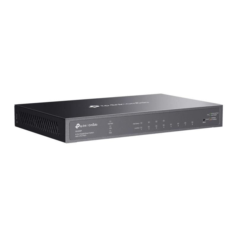 Omada TL-SG2008P - 8-poort GbE PoE+ switch, 62W PoE budget