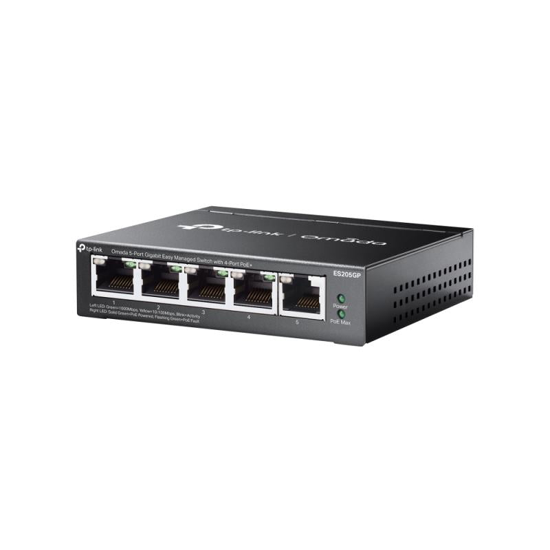 Omada ES205GP - 5-Port GbE PoE+ switch, 65W PoE budget