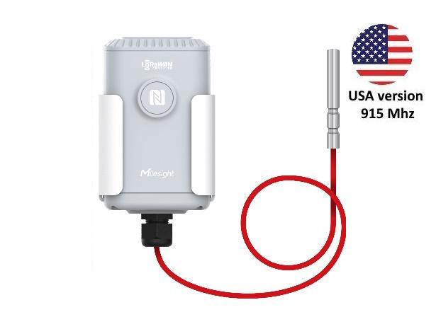 EM500-PT100 LoRaWAN Industriele temperatuursensor (USA Version)