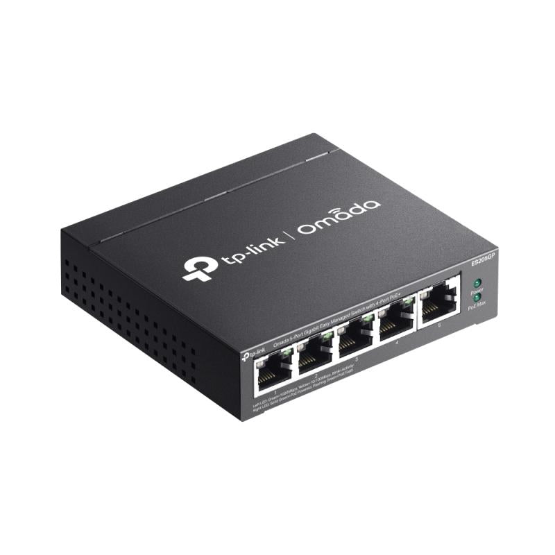 Omada ES205GP - 5-Port GbE PoE+ switch, 65W PoE budget