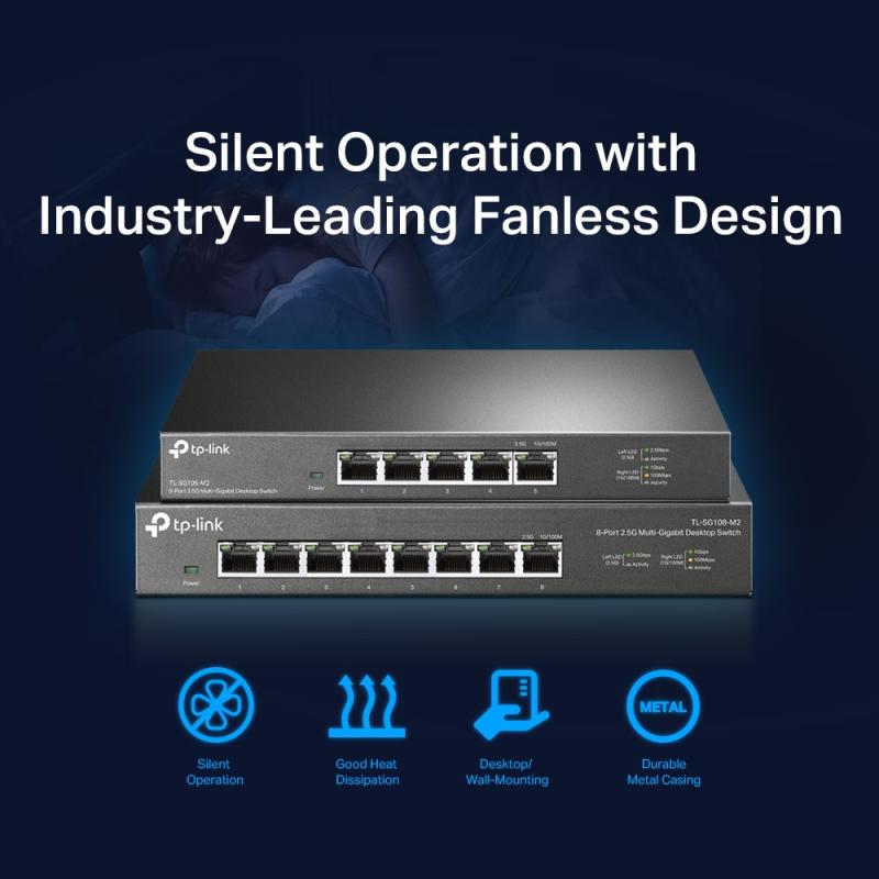 Omada TL-SG105-M2 - 5-Port 2.5G Desktop Switch