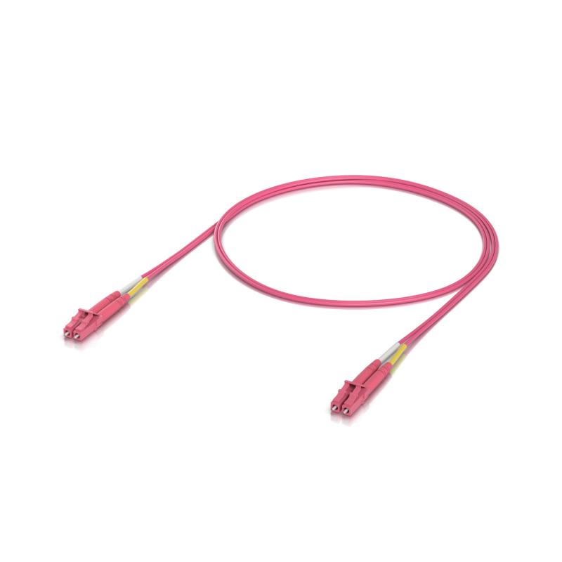 OM4 Duplex LC UPC Fiber Patch Cable, 1m
