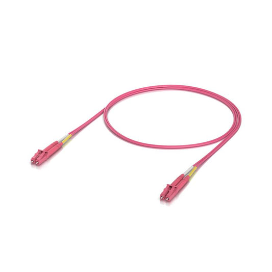 OM4 Duplex LC UPC Fiber Patch Cable, 1m