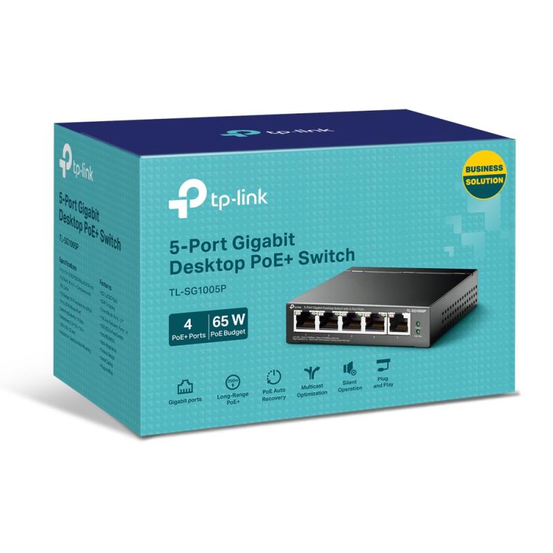 TL-SG1005P - 5-poort gigabit 802.3af PoE switch