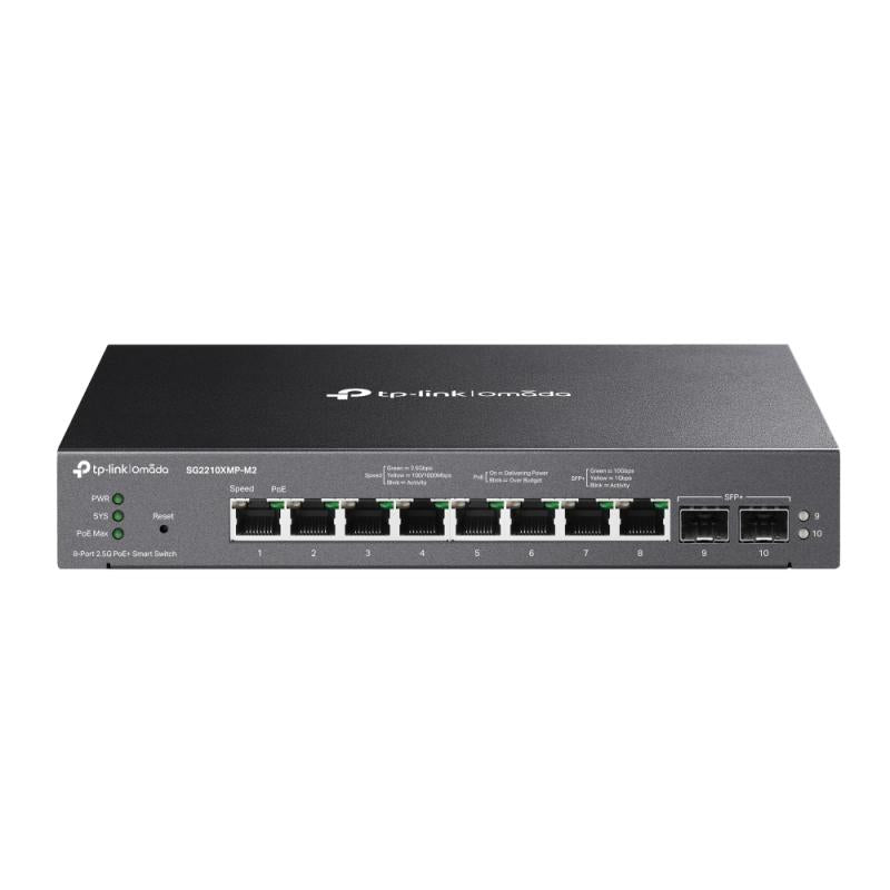 Omada SG2210XMP-M2 - 8-poorts 2.5GbE PoE+ Switch, 160W PoE budget