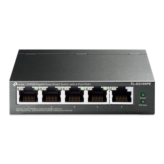 Omada TL-SG105PP - 5-poorts GbE PoE+ switch, 65W PoE budget