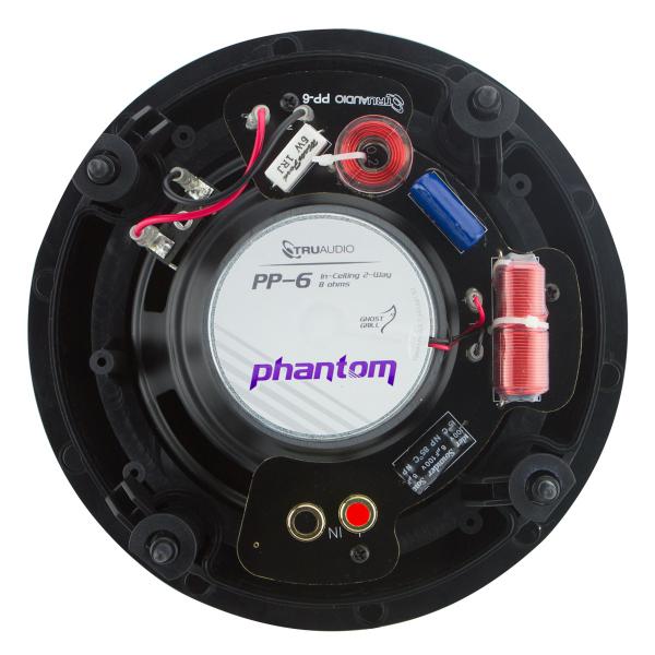 PP-6 - Phantom Series, 2 weg in-ceiling speaker, 6.5 inch injected poly woofer