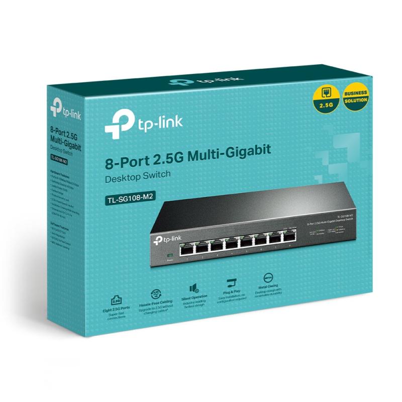 Omada TL-SG108-M2 - 8-poorts 2.5G Desktopswitch