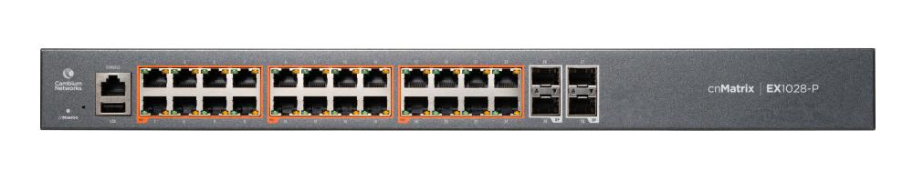 cnMatrix EX1028-P, 24 poort 200W PoE