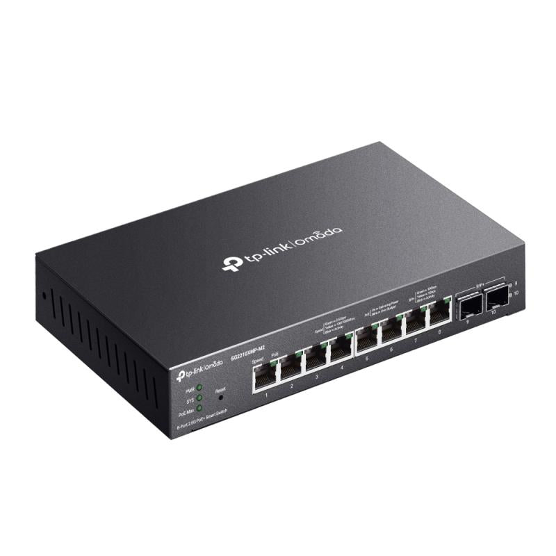 Omada SG2210XMP-M2 - 8-poorts 2.5GbE PoE+ Switch, 160W PoE budget