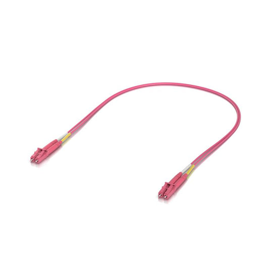 OM4 Duplex LC UPC Fiber Patch Cable, 0.5m