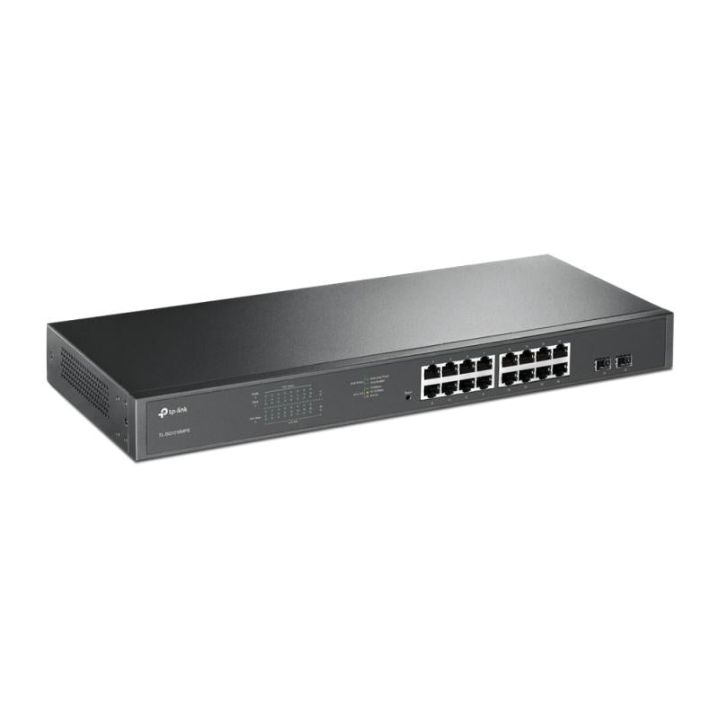 TL-SG1218MPE - 16-poorts GbE PoE+ switch, 192W PoE budget