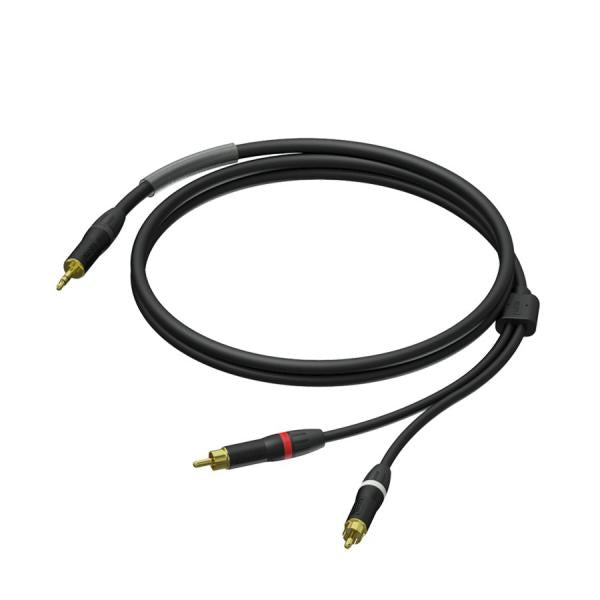 Verloopkabel Mini jack - RCA male, 3m