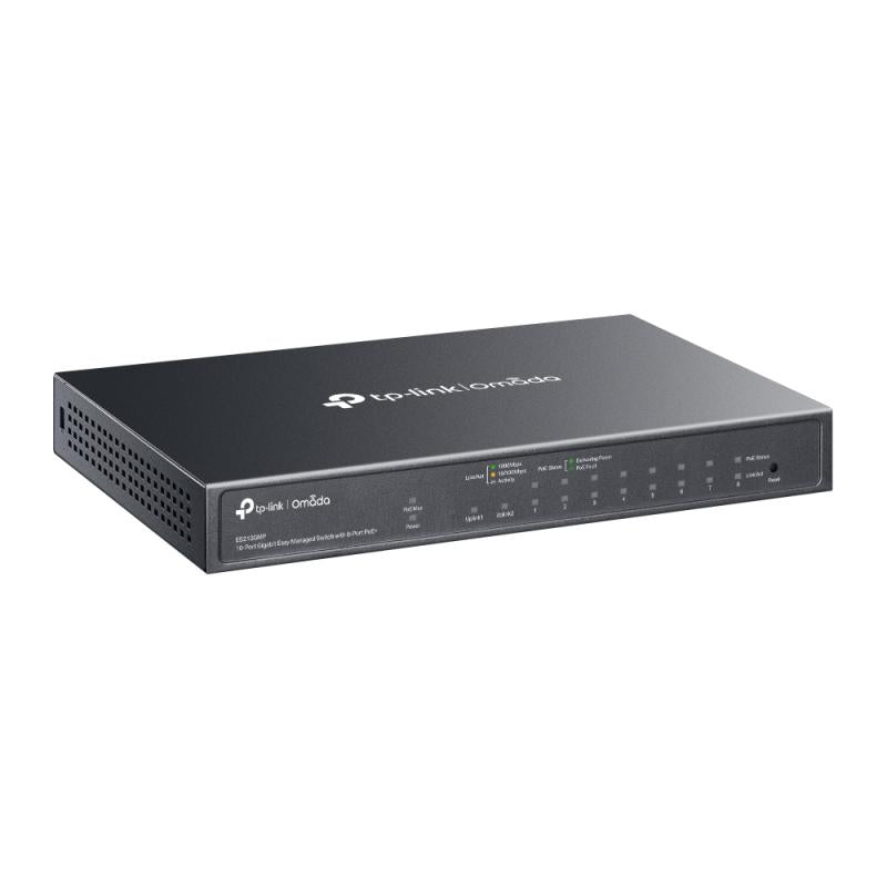 Omada ES210GMP - 10-Poorts GbE PoE+ Switch, 123W PoE budget