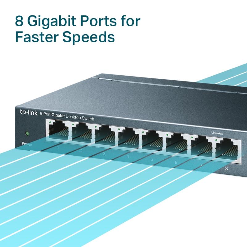 TL-SG108 - 8-poort gigabit 802.3x switch