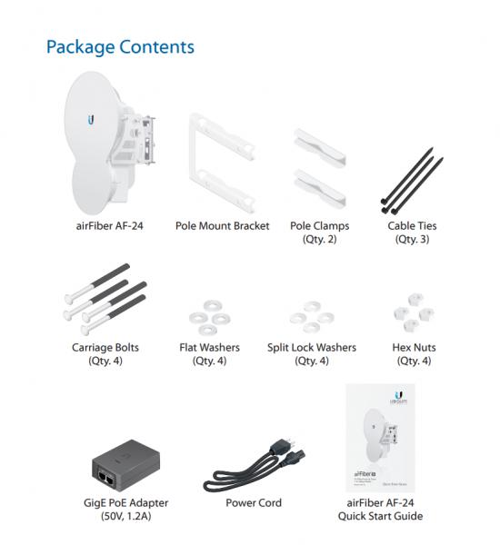 AirFiber 24 1.5+Gbps Backhaul, 24GHz