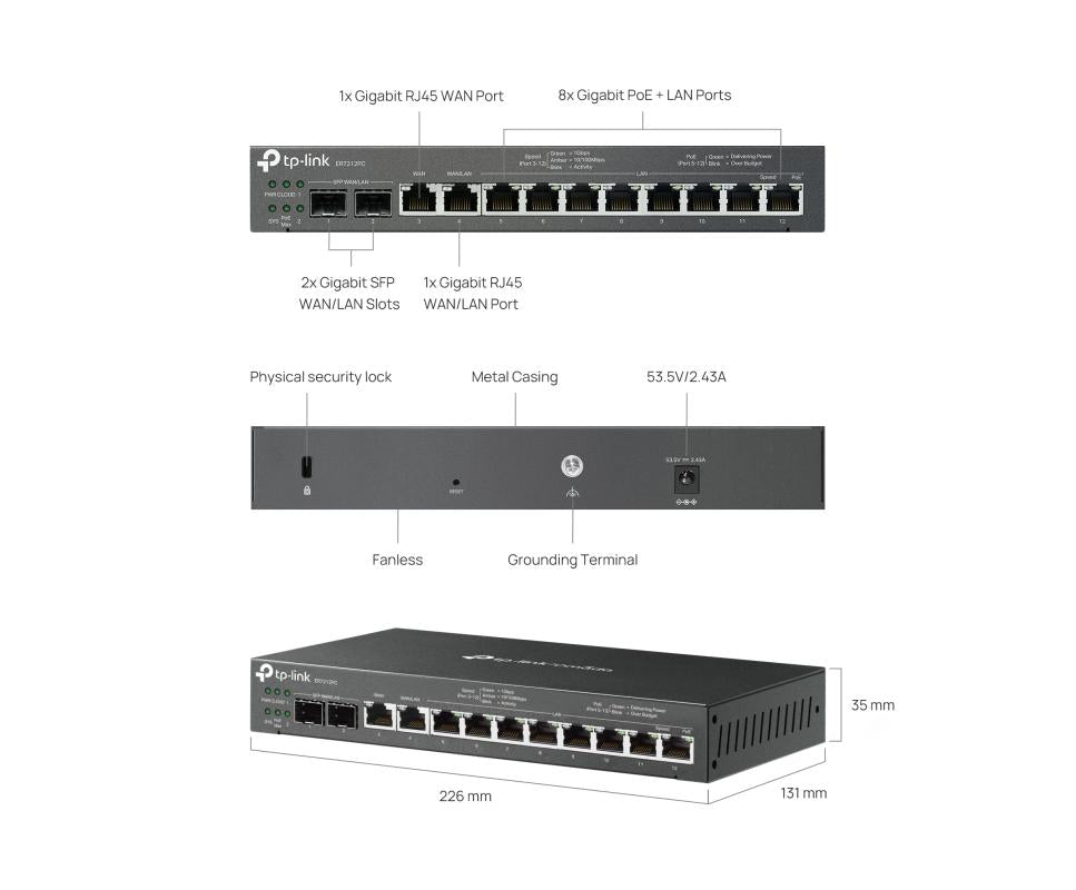 Omada ER7406 - Gigabit Rackmount/Desktop VPN Gateway