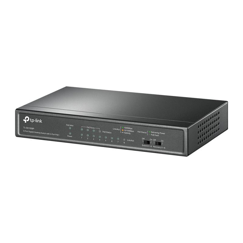 TL-SG1008P - 8-poort gigabit 802.3af PoE switch